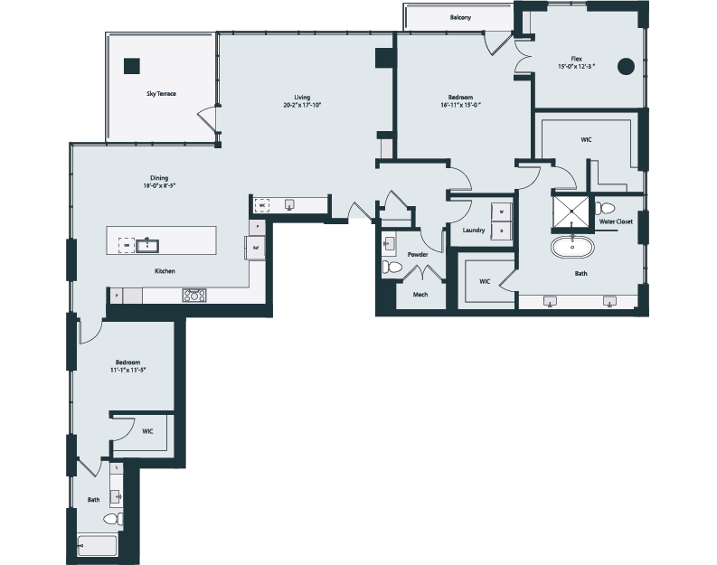 Floor plan layout diagram for PH-6